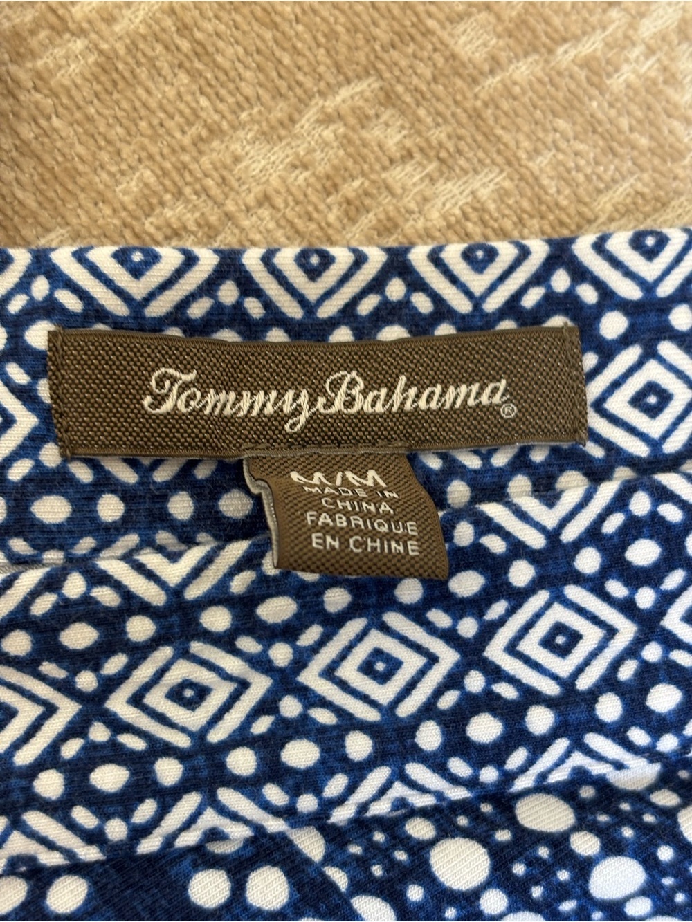 Tommy Bahama Navy & White Diamond Print Tank - Picture 2 of 9